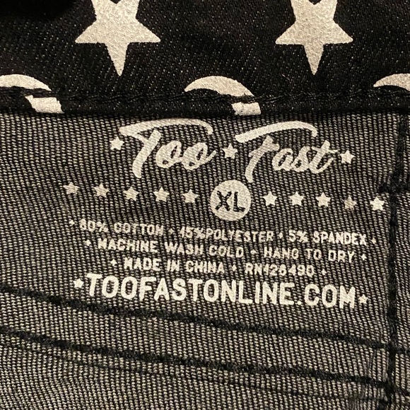 Too Fast clothing moon and star jeans size xl BNWT - Picture 2 of 5